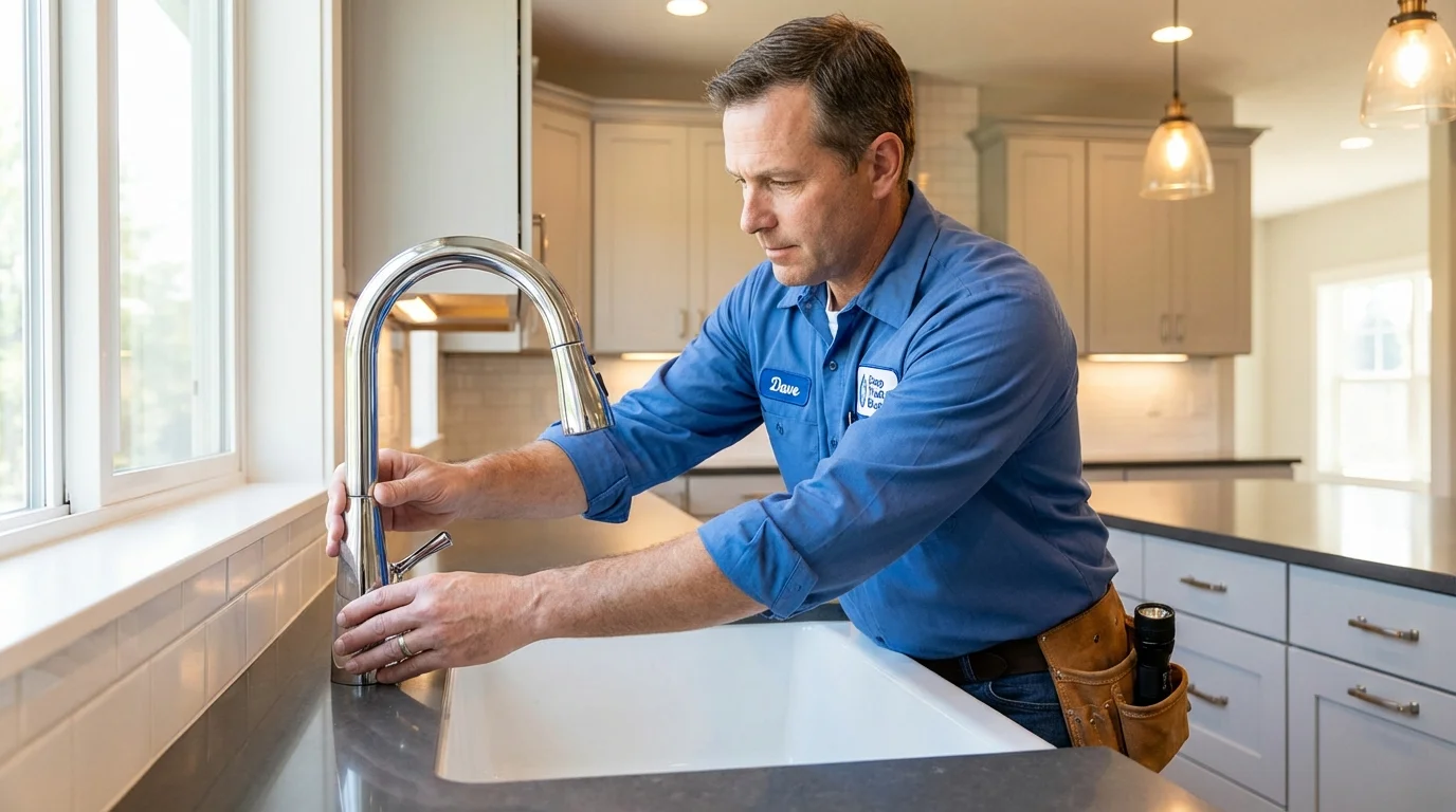 Kitchen faucet installation by Johns Plumbing LLC in Brookings